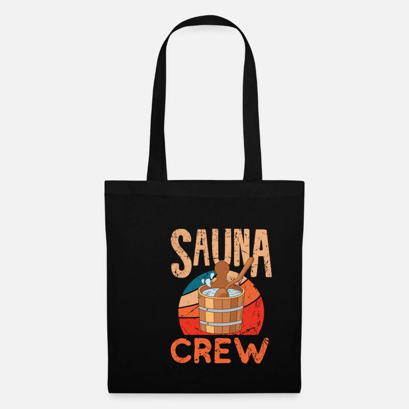 Sauna Crew Saunaclub Geschenk - Stoffbeutel - Schwarz
