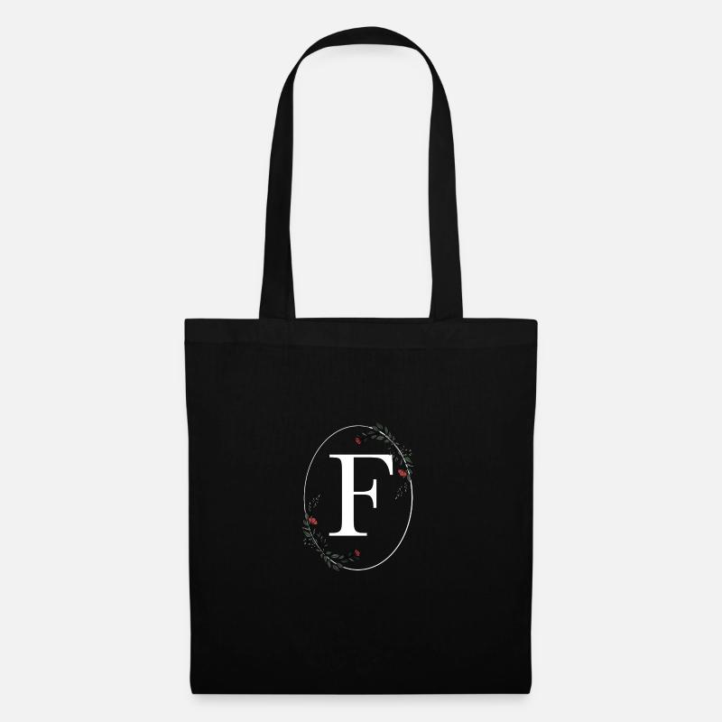 Buchstabe F - Stoffbeutel - Schwarz