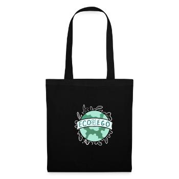 Eco Nicht Ego Ecofriendly und Aktivist Geschenk - Stoffbeutel - Schwarz - Vorne