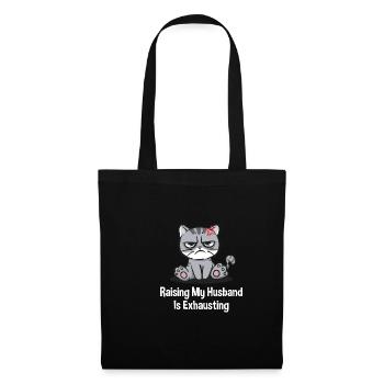 Raising my husband strained funny wife Humo - Tote Bag - black - Front
