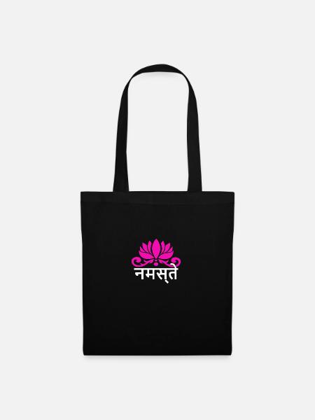 Yoga Gansha Namaste Sanskrit Namaste Meditation - Stoffbeutel - Schwarz