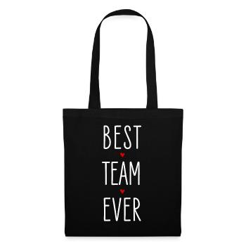 Valentine's Day, Best Team Ever, Partner Look, Love - Tote Bag - black - Front