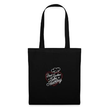 Shirt Brot Sauerteig Liebe 03 SP - Stoffbeutel - Schwarz - Vorne