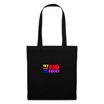 Retro Say No To Drugs - Stoffbeutel - Schwarz - Vorne