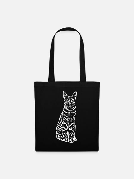 Katze Katze Kätzchen - Stoffbeutel - Schwarz