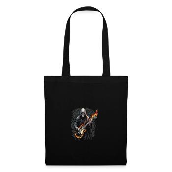 Grim Reaper with Guitar - Rock Style - Tote Bag - black - Front