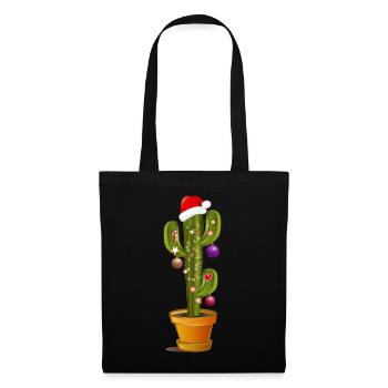 Christmas decorated cactus for Christmas - Tote Bag - black - Front