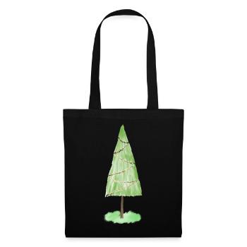 Festive Fir Ornaments Graphic - Tote Bag - black - Front