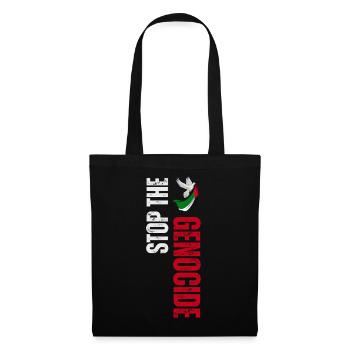 Stop the genocide, free Palestine - Tote Bag - black - Front