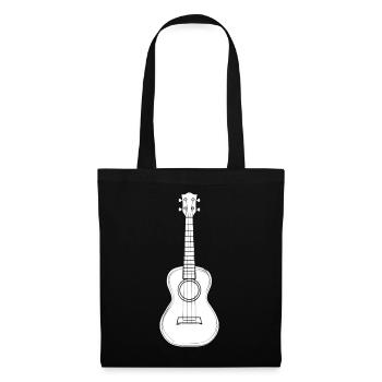 Ukulele Instrument Drawing - Tote Bag - black - Front