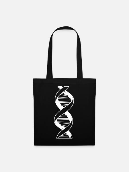 DNA Doppelhelix Skizze - Stoffbeutel - Schwarz