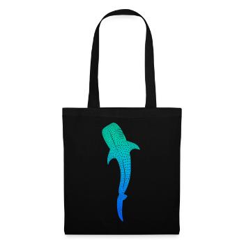 Requins-baleines Enfants colorés Hommes, garçons Requin-baleine - Sac en tissu - noir - Devant