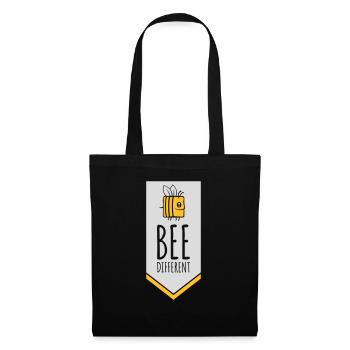bee different saying quote - Tote Bag - black - Front