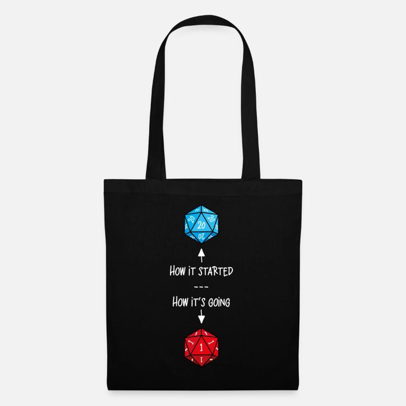Bad luck D20 - Sac en tissu - noir