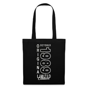 34th Birthday Gift Husband October Vintage 1989 - Tote Bag - black - Front