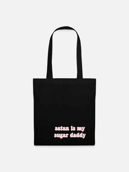 satan sugar daddy - Stoffbeutel - Schwarz