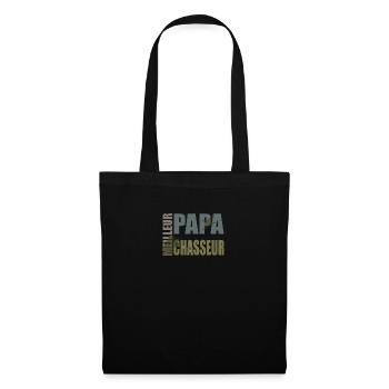 Meilleur Papa Chasseur Cool - Sac en tissu - noir - Devant