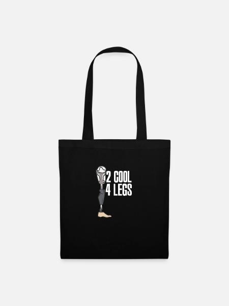 2 cool 4 legs - Stoffbeutel - Schwarz