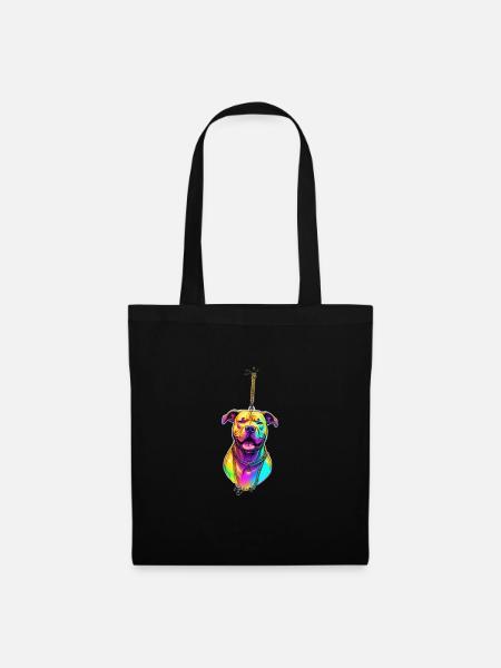 Hanged Dog im Neon Light Art - Bruh-Style shirt ! - Stoffbeutel - Schwarz