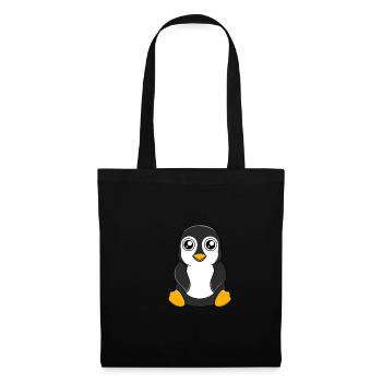 manchot - Sac en tissu - noir - Devant