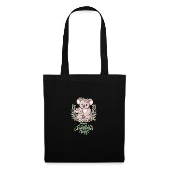 Koala Lover Hug Floral Mum Happy Mother's Day - Tote Bag - black - Front