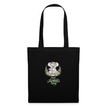 Koala Lover Hug Floral Mum Happy Mother's Day - Tote Bag - black - Front