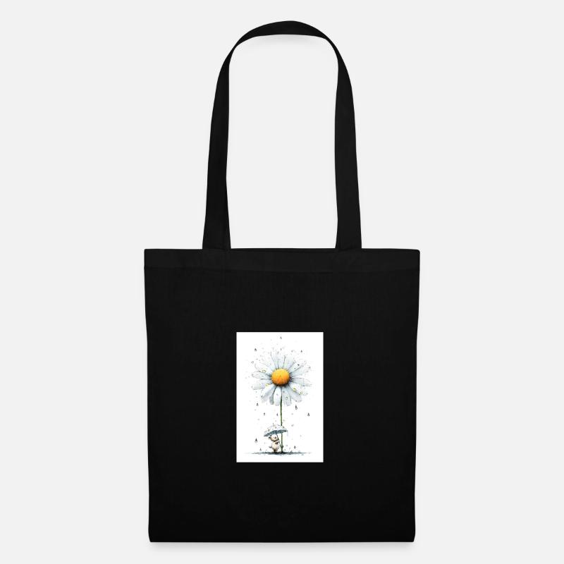 Daisy Bear avec parapluie - Sac en tissu - noir