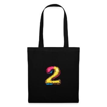 Bande dessinée à 2 chiffres - Sac en tissu - noir - Devant