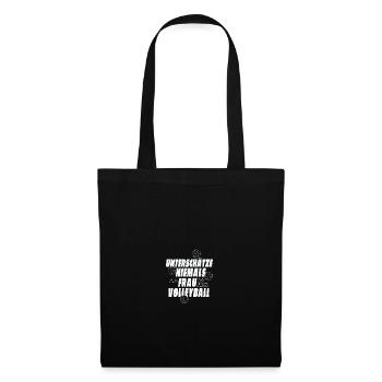 Joueur de volleyball - Volleyball Beach volleyball - Sac en tissu - noir - Devant