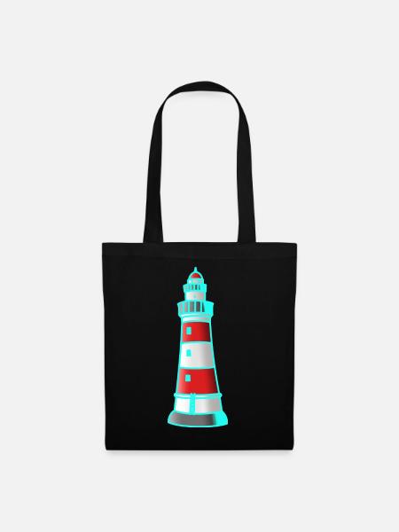 Lighthouse Nautical Seafaring Maritim Xmas - Tote Bag - black