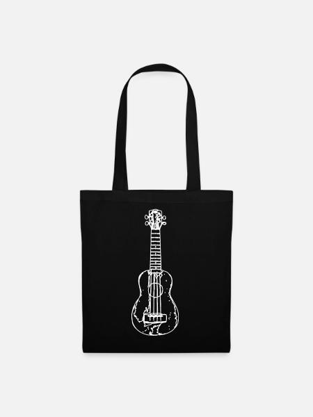 Ukulele Zeichnung - Stoffbeutel - Schwarz