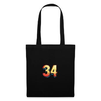 34 Number Comic - Tote Bag - black - Front