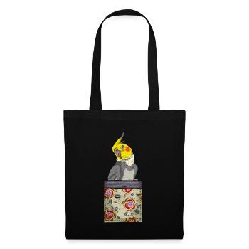 Bird Pet Gift Breast Bag Cockatiel - Tote Bag - black - Front