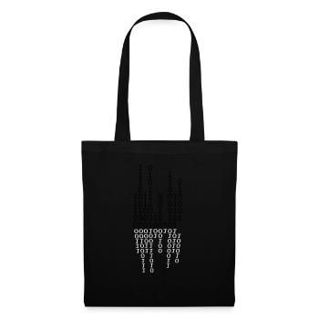 Zahlen gespiegelt spiegelung science fiction linie - Tote Bag - black - Front