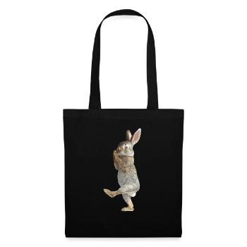 Kaninchen - Stoffbeutel - Schwarz - Vorne