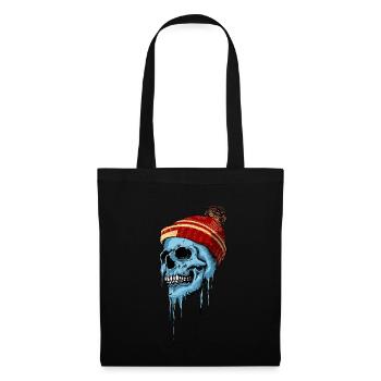 Crâne gelé - Sac en tissu - noir - Devant