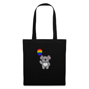 Rainbow Balloon Koala Australia Animal LGBT - Tote Bag - black - Front