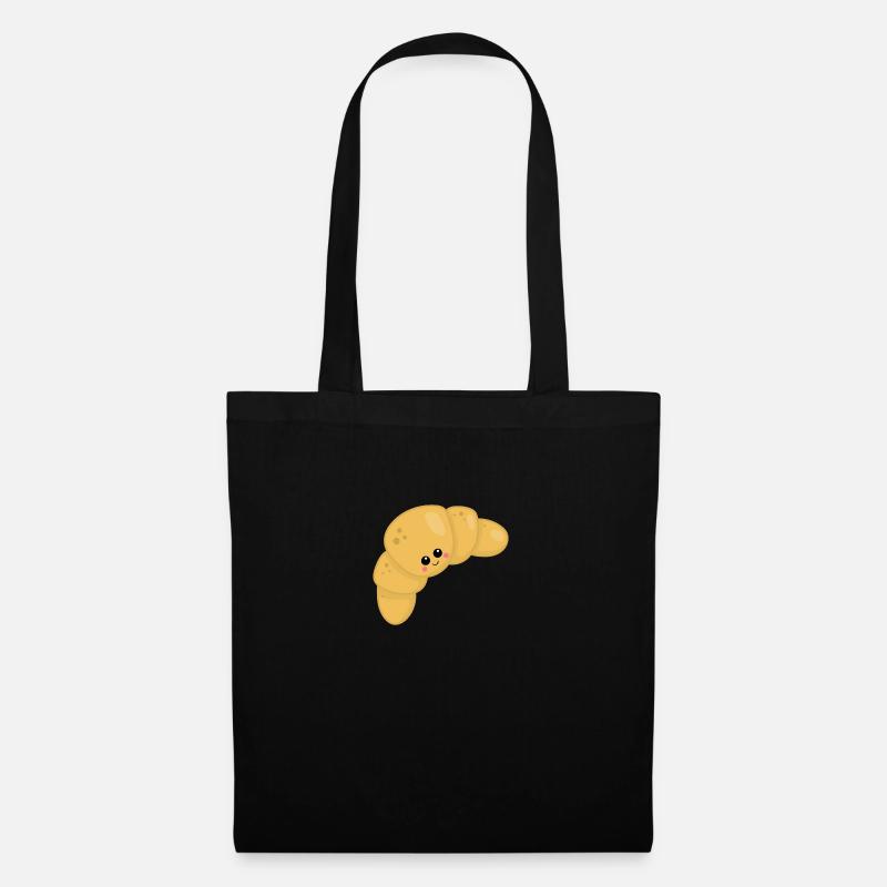 Croissant - Stoffbeutel - Schwarz