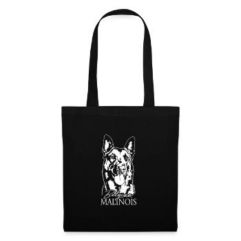 Belge Malinois Portrait Chien Chiens Wilsigns - Sac en tissu - noir - Devant
