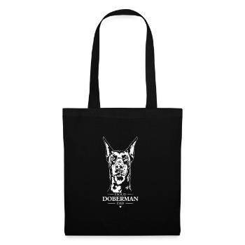 Doberman Papa Chien Chien Doberman Wilsigns - Sac en tissu - noir - Devant