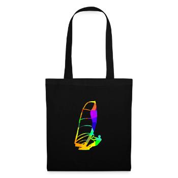 Planche à voile Arc-en-ciel Couleurs Sports - Sac en tissu - noir - Devant