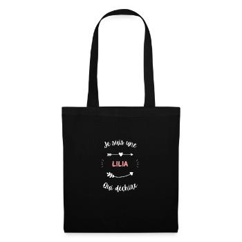 Je suis une lila qui déchire - Sac en tissu - noir - Devant