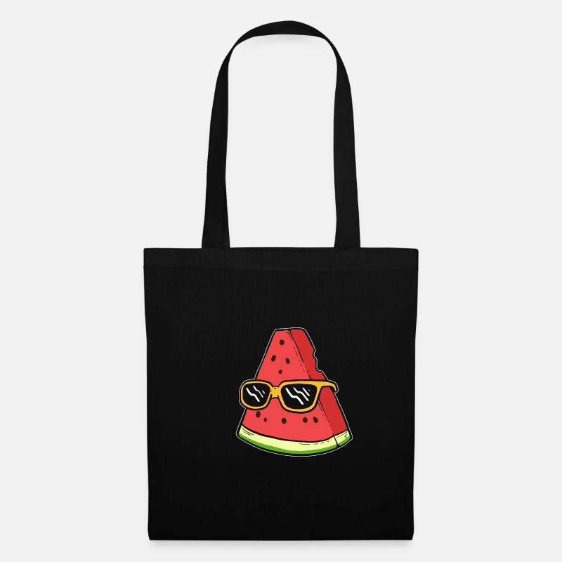 Kühlung Wassermelone Tourist Geschenk - Stoffbeutel - Schwarz