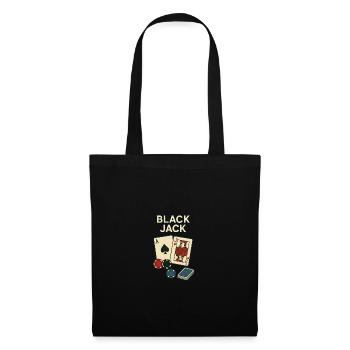 Blackjack – Das Spiel mit der magischen 21 - Stoffbeutel - Schwarz - Vorne