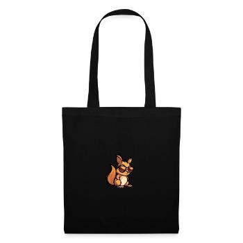 Eichhörnchen Cool Tier - Stoffbeutel - Schwarz - Vorne