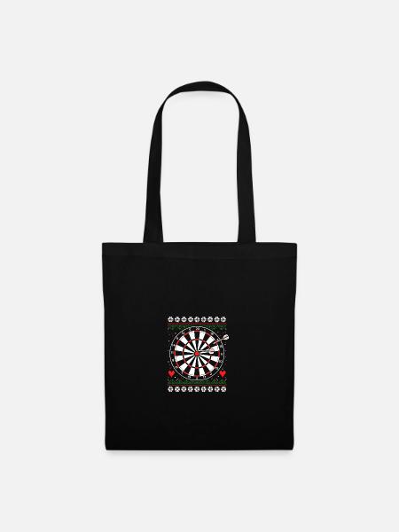 Darts Dart Dartboard Ugly Christmas - Stoffbeutel - Schwarz
