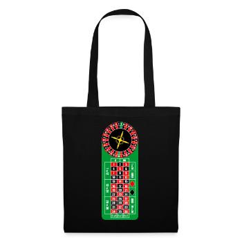 Logo du casino Roulette - Sac en tissu - noir - Devant