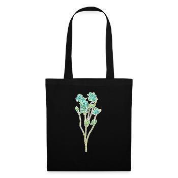 Shrub plant - mosaic illustration white - Tote Bag - black - Front