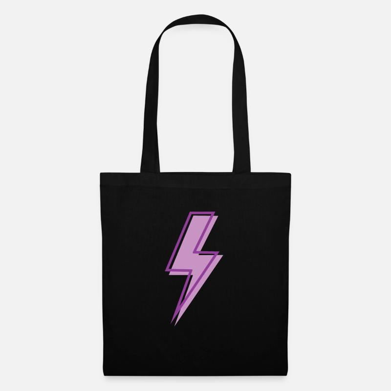 Eclair violet clair - Sac en tissu - noir