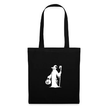 Magic Ghost with Halloween Pumpkin - Tote Bag - black - Front